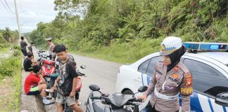 Polisi Bubarkan Balap Liar di GOR Patih Gumantar