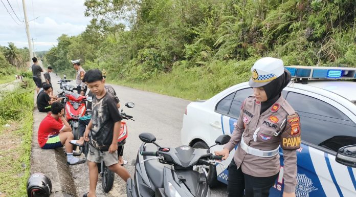 Polisi Bubarkan Balap Liar di GOR Patih Gumantar