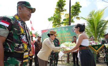 TNI dan Pemkab Landak Bersinergi Bangun Desa Garu lewat TMMD ke-126
