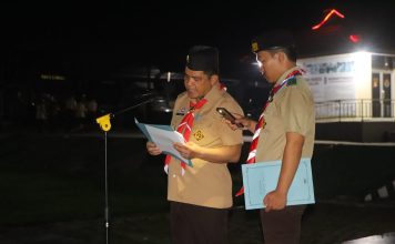 Pimpin Malam Ulang Janji, Erani Dorong Pramuka Landak Perkuat Karakter dan Kepemimpinan