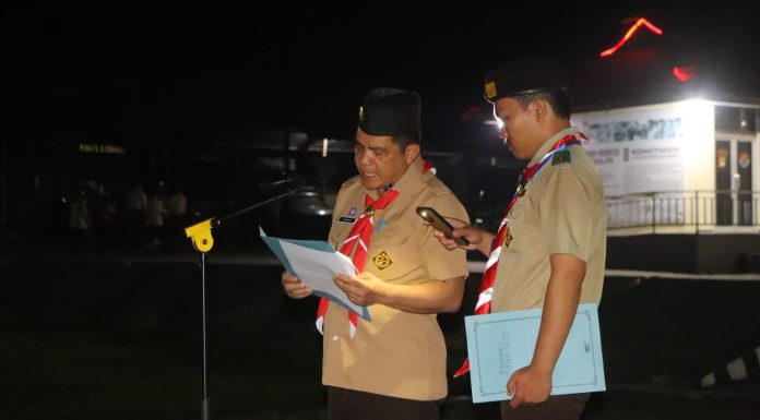 Pimpin Malam Ulang Janji, Erani Dorong Pramuka Landak Perkuat Karakter dan Kepemimpinan