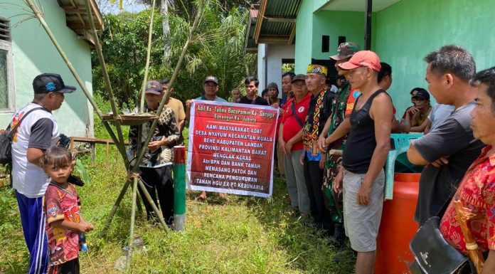 Tolak Pematokan Lahan Bank Tanah, Warga Adat Nyayum Gelar Ritual dan Ancam Aksi Lebih Besar