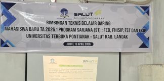SALUT Landak Gelar Bimbingan Belajar Daring untuk Mahasiswa Baru UT TA 2026.1