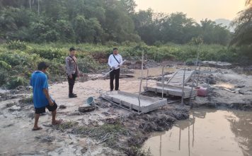 Polsek Mandor Cek Lokasi Bekas PETI, Pastikan Aktivitas Tambang Tak Kembali Marak