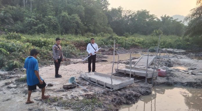 Polsek Mandor Cek Lokasi Bekas PETI, Pastikan Aktivitas Tambang Tak Kembali Marak