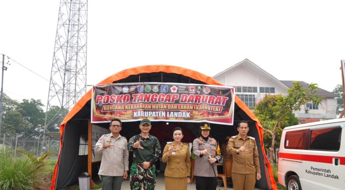 Cek Posko Tanggap Darurat Karhutla, Kapolres Landak Pastikan Kesiapan Penanganan Bencana