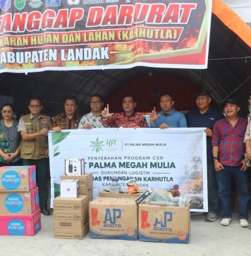 HPI POU Salurkan Perlengkapan dan Logistik untuk Penanganan Karhutla Landak