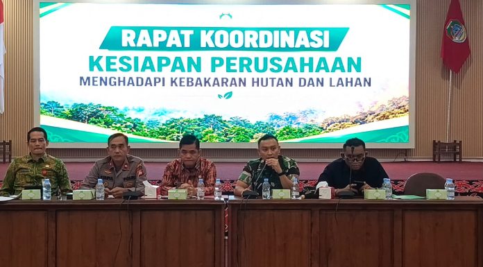 Dandim Landak Minta Perusahaan Siagakan Peralatan dan Perkuat Patroli Karhutla