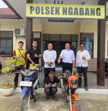 Kurang dari 24 Jam, Polsek Ngabang Amankan Terduga Pelaku Curanmor dan Dua Motor